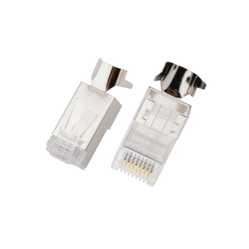 Load image into Gallery viewer, 4XEM 100PK Shielded Cat6A RJ45 Ethernet Plugs/Connectors