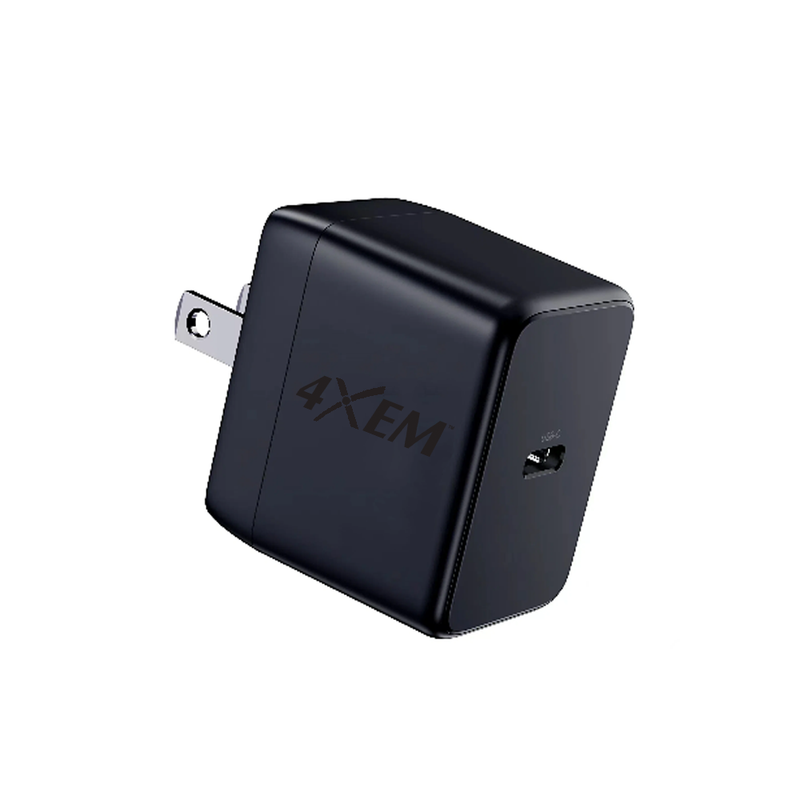 Load image into Gallery viewer, 4XEM 20W USB-C Power Delivery GaN Wall Charger – Compact Fast Charging Adapter, Black