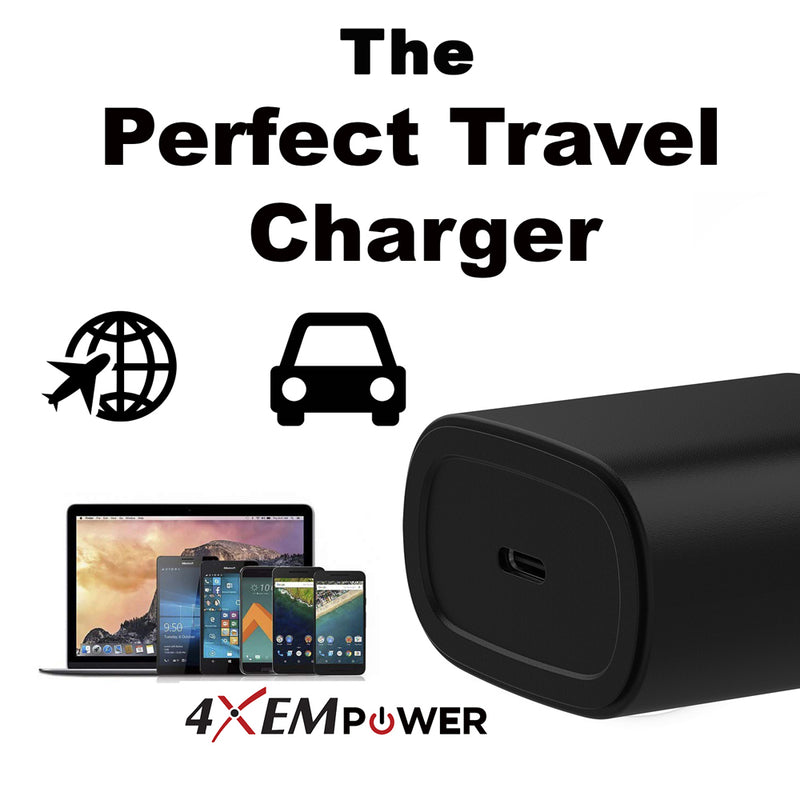 Load image into Gallery viewer, 4XEM Up To 25W USB-C Power Adapter (Black)
