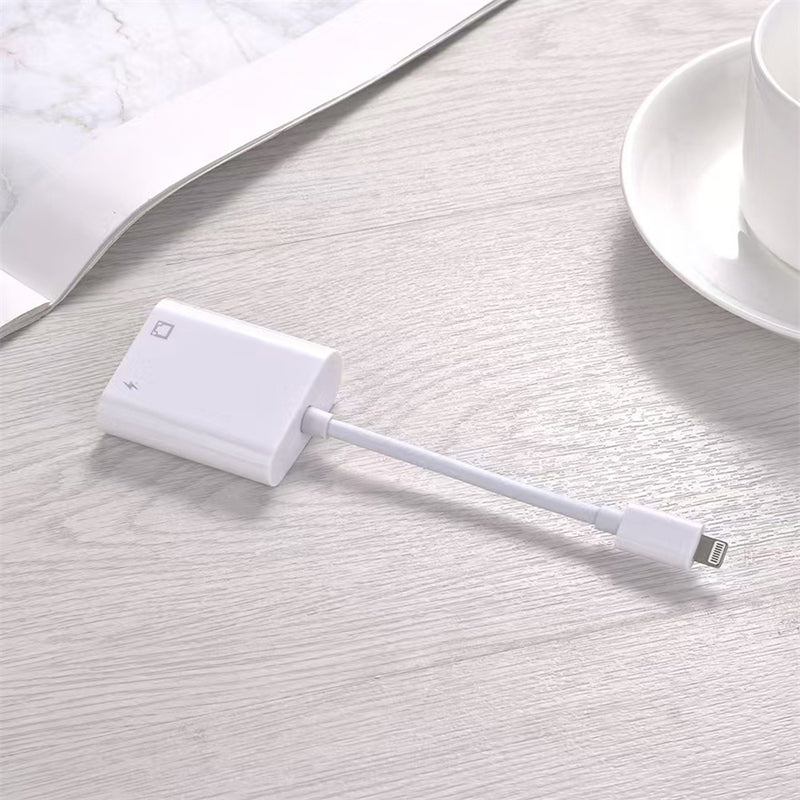 Load image into Gallery viewer, 4XEM 2-in-1 8-pin Lightning to RJ-45 Ethernet and USB-C Adapter - MFi Certified