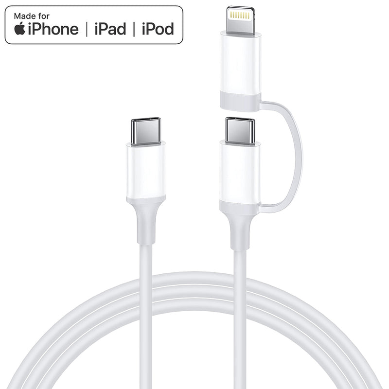 Load image into Gallery viewer, 4XEM 2 in 1 3ft USB-C to USB-C + Lightning Cable