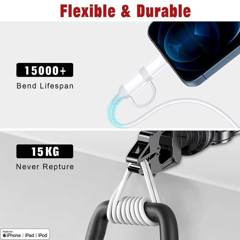 Load image into Gallery viewer, 4XEM 2 in 1 3ft USB-C to USB-C + Lightning Cable