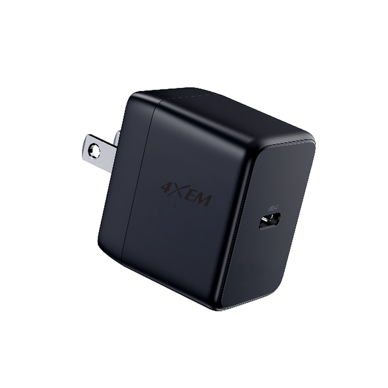 Load image into Gallery viewer, 4XEM 30W USB-C GaN Wall Charger with PD & PPS Fast Charging – Compact Travel Power Adapter for iPhone, Samsung & USB-C Devices (Black)