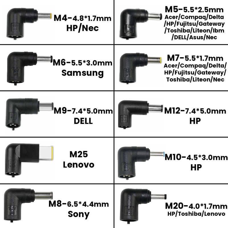 Load image into Gallery viewer, 4XEM 65W Universal Laptop Charger with 10 interchangeable tips