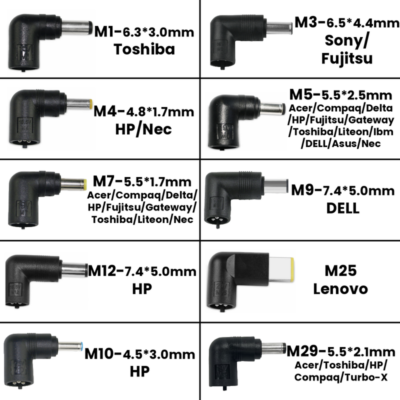 Load image into Gallery viewer, 4XEM 90W Universal Laptop Charger with 10 interchangeable tips