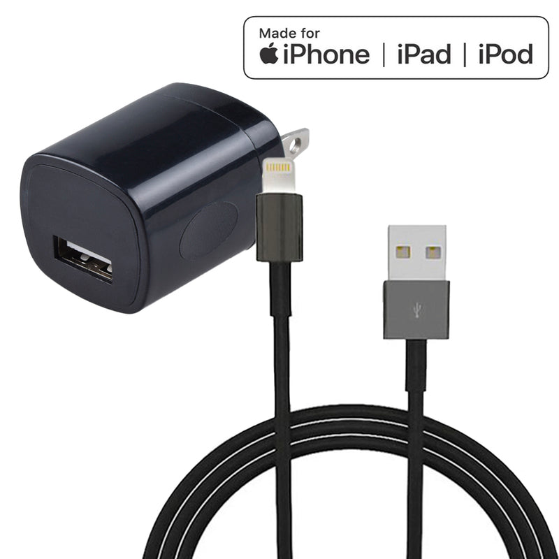 Load image into Gallery viewer, 4XEM 3FT iPhone Compatible Charger Combo Black – MFi Certified