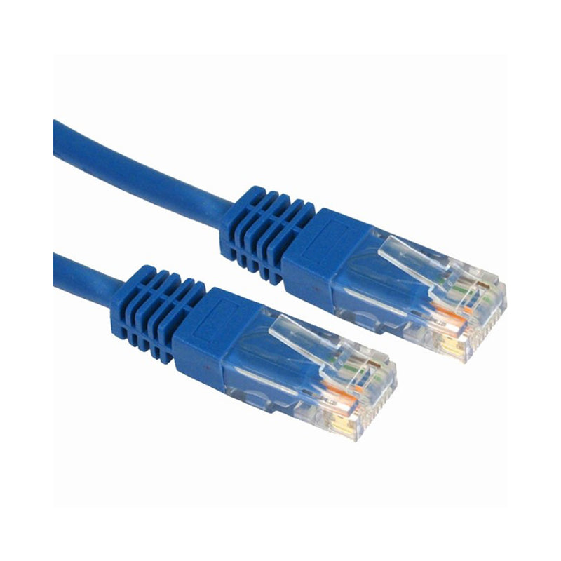Load image into Gallery viewer, 4XEM 1FT Cat5e Molded RJ45 UTP Network Patch Cable Blue – 5 Pack