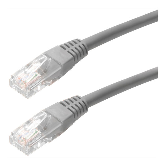 4XEM 6FT Cat5e Molded RJ45 UTP Network Patch Cable (Gray) – 5 Pack