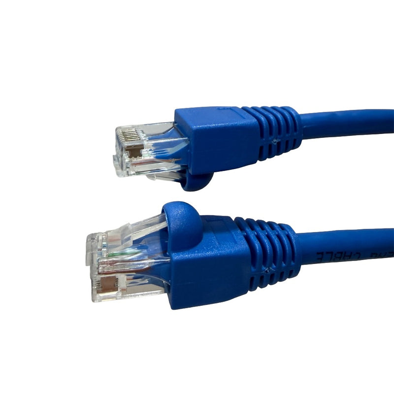Load image into Gallery viewer, Two blue Ethernet cables on a white background