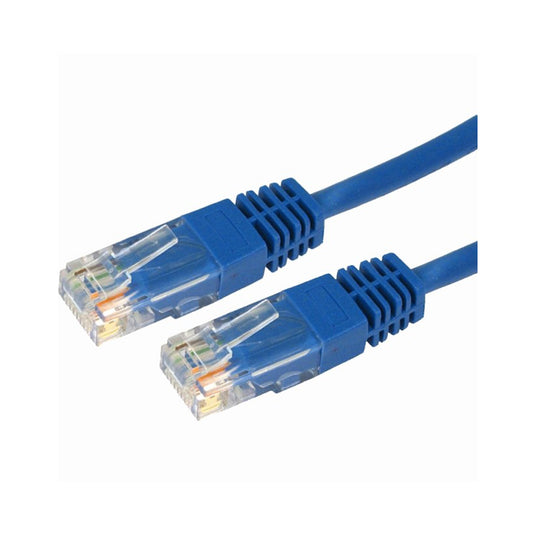4XEM 1FT Cat6 Molded RJ45 UTP Network Patch Cable (Blue) – 10 Pack