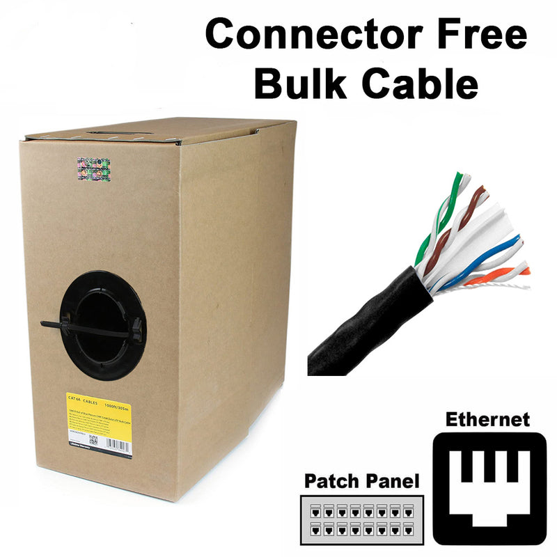Load image into Gallery viewer, 4XEM Cat6A UTP Bulk Cable Black