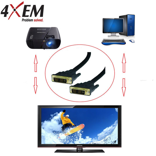 4XEM 6FT DVI-D Single Link M/M Digital Video Cable