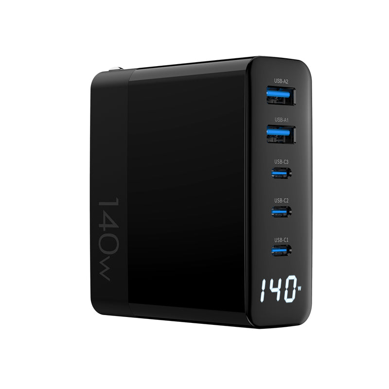 Load image into Gallery viewer, 4XEM 140W GAN Power Delivery Charger Quintuple Output With Display
