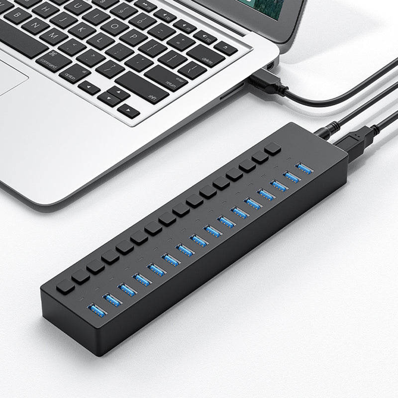 Load image into Gallery viewer, 4XEM 16 Port USB 3.0 Power Switch Data Transfer Hub