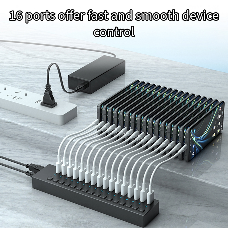 Load image into Gallery viewer, 4XEM 16 Port USB 3.0 Power Switch Data Transfer Hub