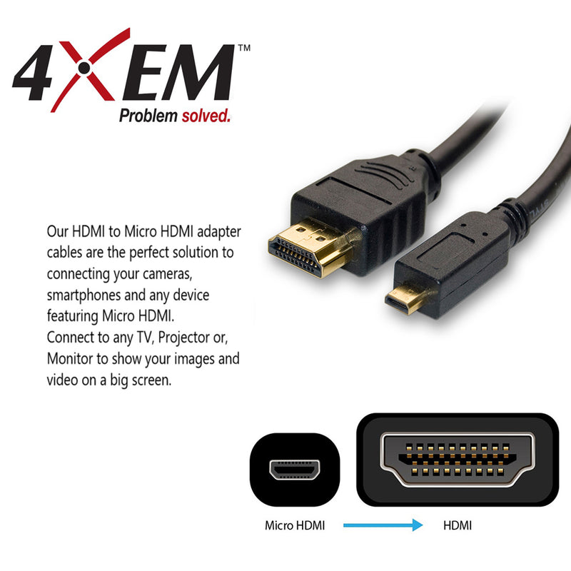 Load image into Gallery viewer, 4XEM 15FT Micro HDMI To HDMI Adapter Cable