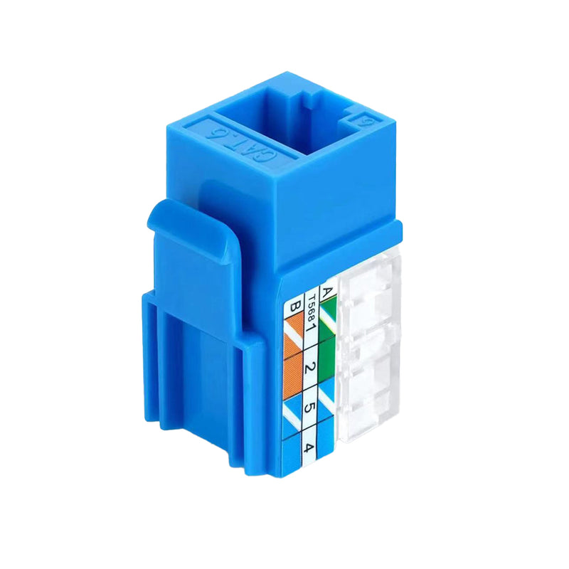Load image into Gallery viewer, 4XEM 10 pack Cat6A RJ45 Keystone Jack 110-Type Blue