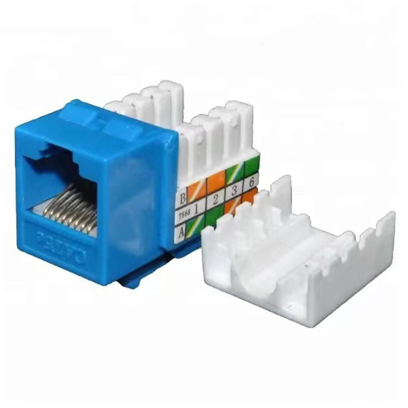 Load image into Gallery viewer, 4XEM 10 pack Cat6A RJ45 Keystone Jack 110-Type Blue