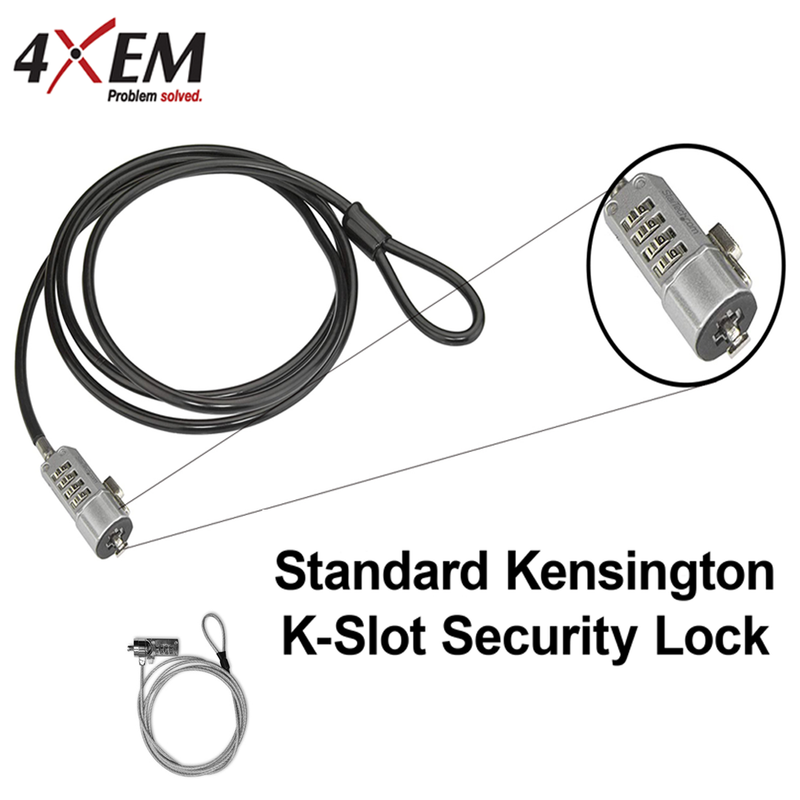 Load image into Gallery viewer, 4XEM Laptop Combination Lock- 6FT Black