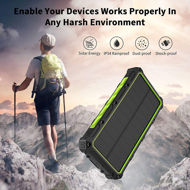 Load image into Gallery viewer, 4XEM Mobile Solar Charger Black