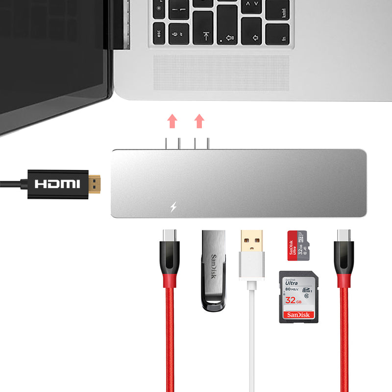 Load image into Gallery viewer, 4XEM Multi-Port Travel Docking Station for MacBook Air & Pro