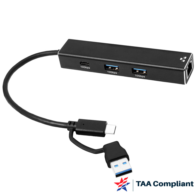 Load image into Gallery viewer, 4XEM 3 Port USB-C and A with 2.5Gbps Ethernet Hub – TAA