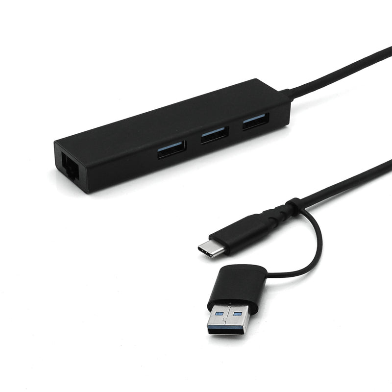 Load image into Gallery viewer, 4XEM 3 port USB-C & USB-A Hub with RJ-45 Ethernet and USB-A Adapter- TAA