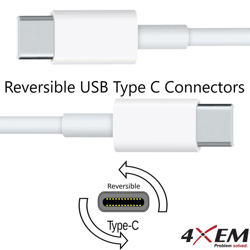 Load image into Gallery viewer, 4XEM 65W 6FT USB-C to USB-C Laptop GaN Charging Kit – White
