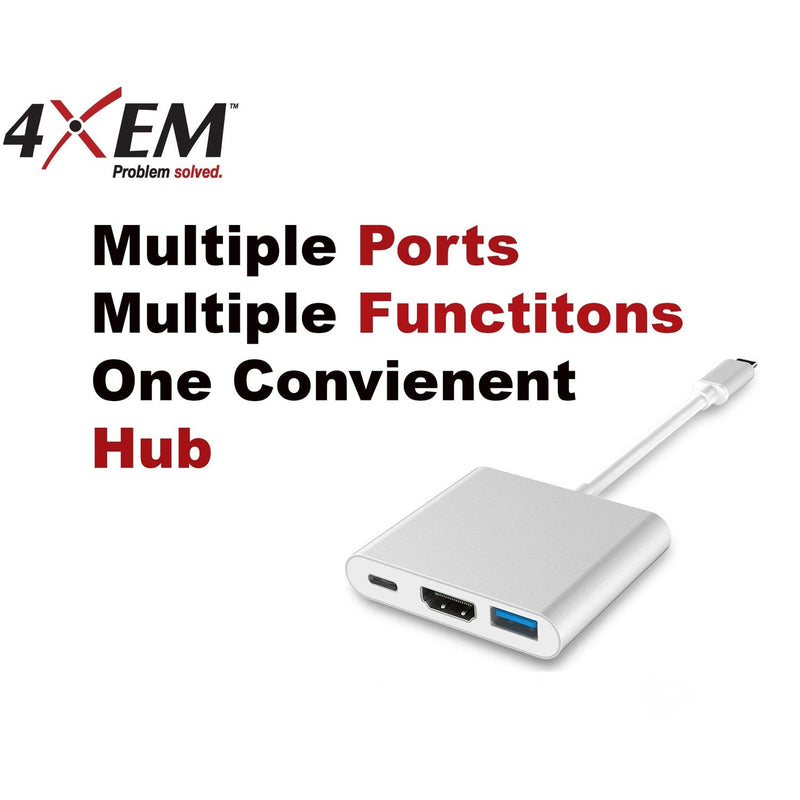 Load image into Gallery viewer, Image: The USB-C hub offers multiple ports which gives the user multiple functions all with one convienent hub
