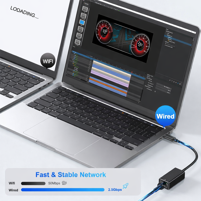Load image into Gallery viewer, 4XEM USB-C to 2.5 Gbps RJ-45 Ethernet Adapter – TAA