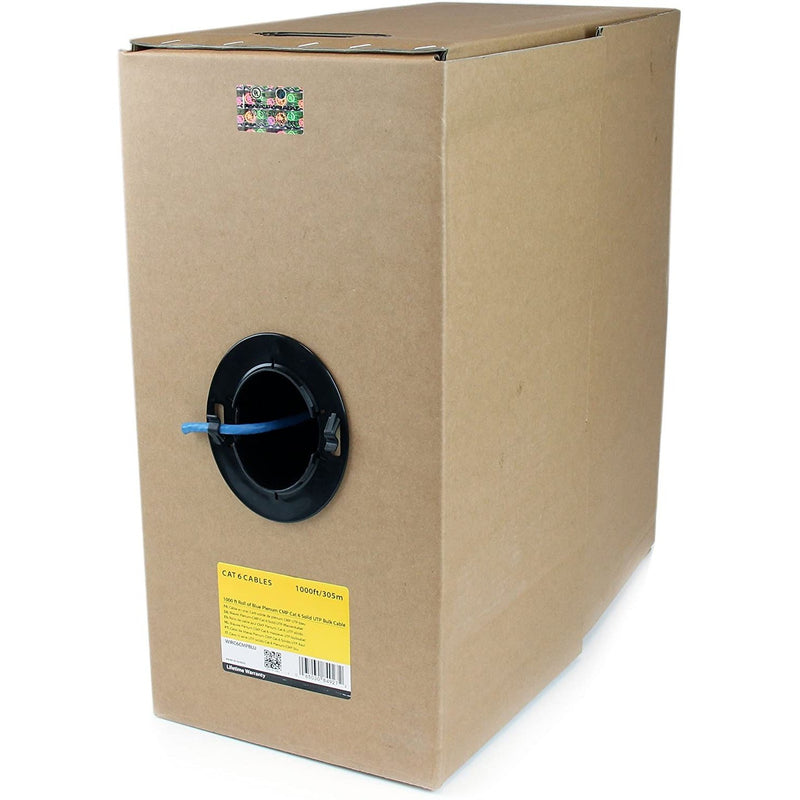 Load image into Gallery viewer, A standard box of CAT5E cable with an easy spool opening for easy access and use of the cable