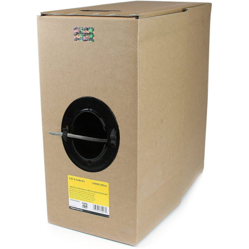 Load image into Gallery viewer, A standard box of CAT6 cable with an easy spool opening for easy access and use of the cable