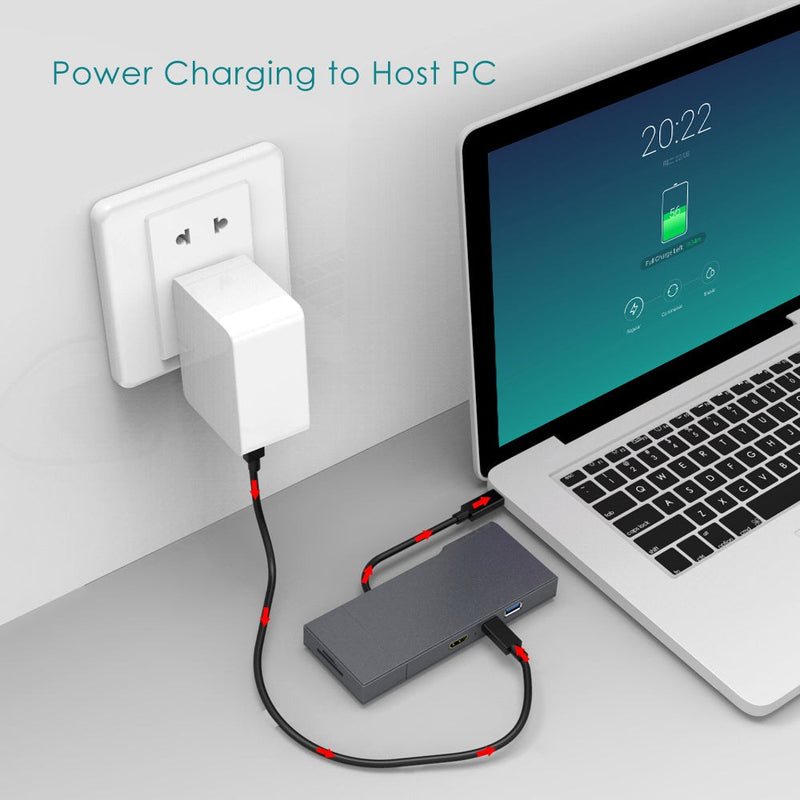 Load image into Gallery viewer, 4XEM USB-C Mini Docking Station with Gigabit Ethernet Port