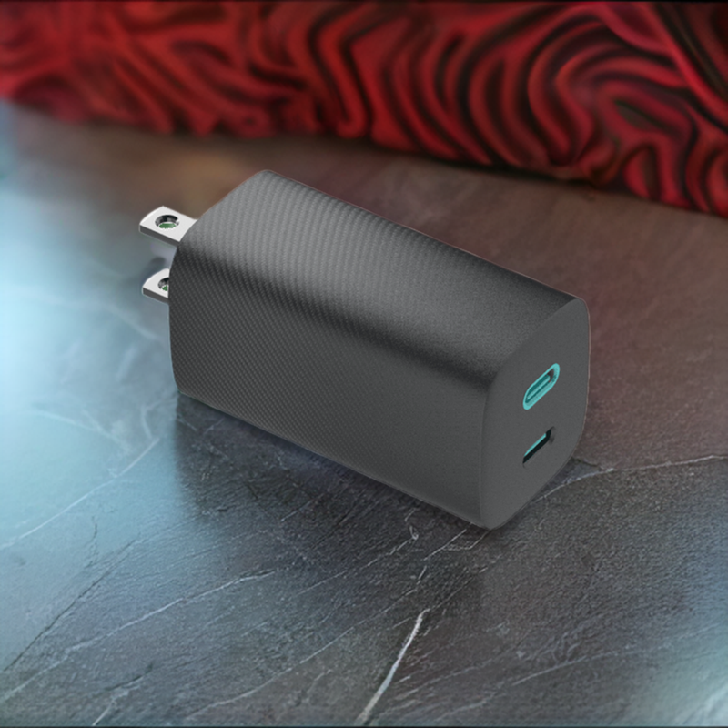Load image into Gallery viewer, 4XEM 65W GaN Wall Charger Dual USB-C - Black