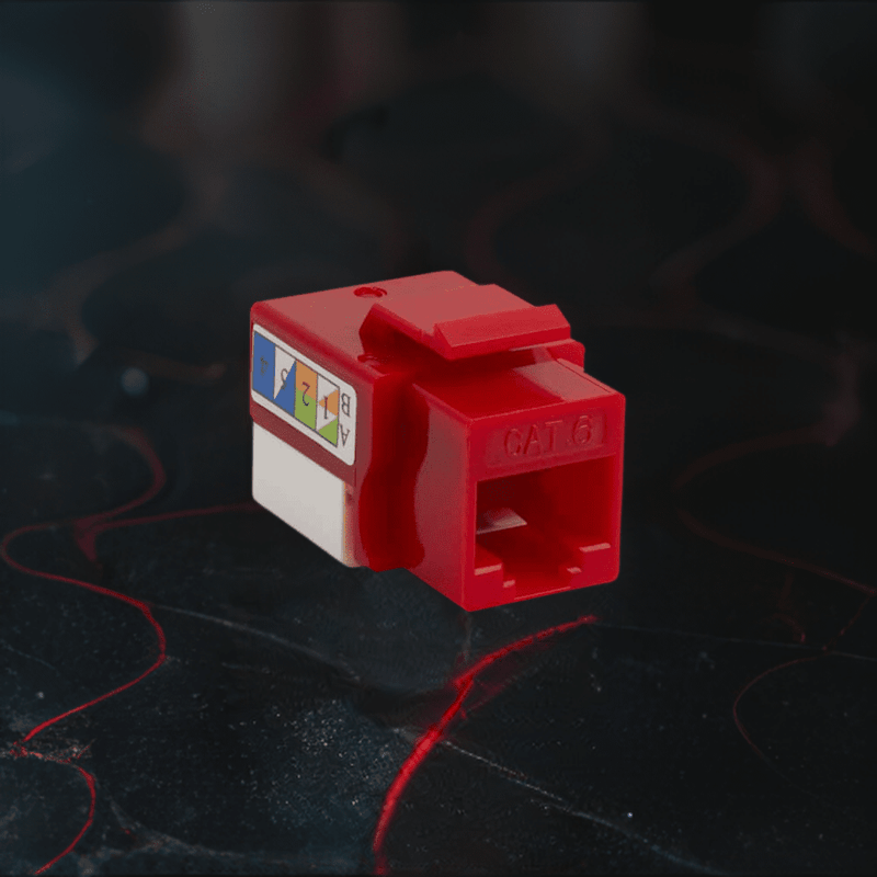 Load image into Gallery viewer, 4XEM Cat6 RJ45 Keystone Jack UTP 110-Type Red