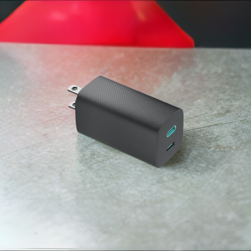 Load image into Gallery viewer, 4XEM 45W GaN Wall Charger Dual USB-C - Black