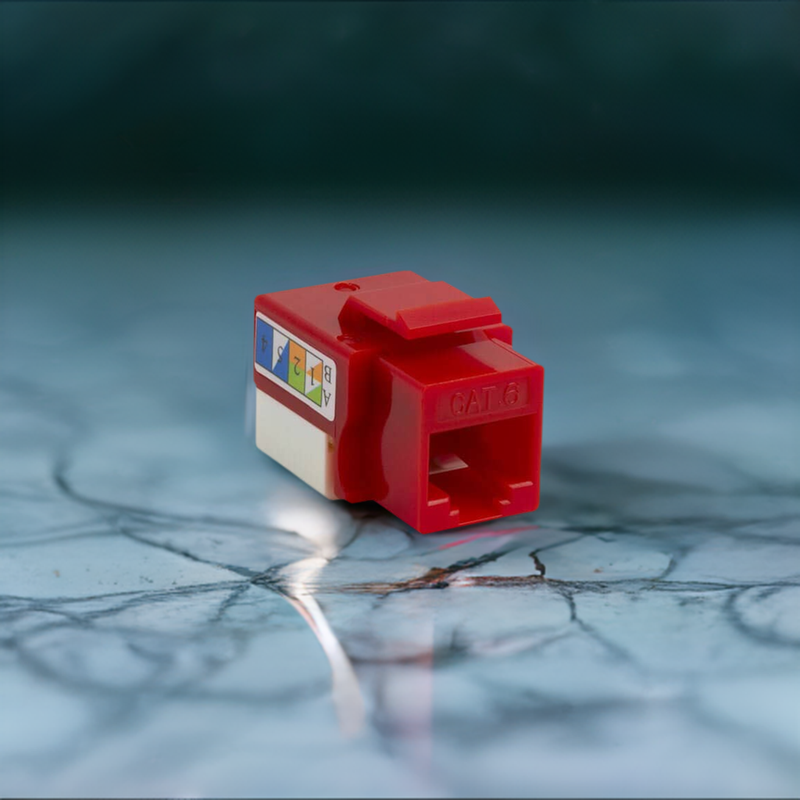 Load image into Gallery viewer, 4XEM 10 pack Cat6 RJ45 Keystone Jack UTP 110-Type Red
