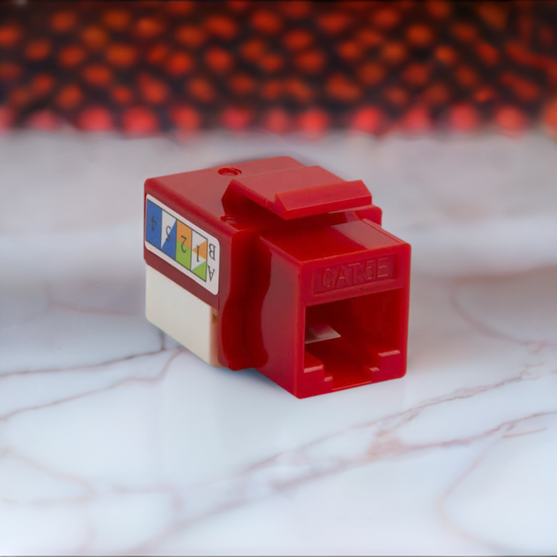 Load image into Gallery viewer, 4XEM Cat5e RJ45 Keystone Jack UTP 110-Type Red