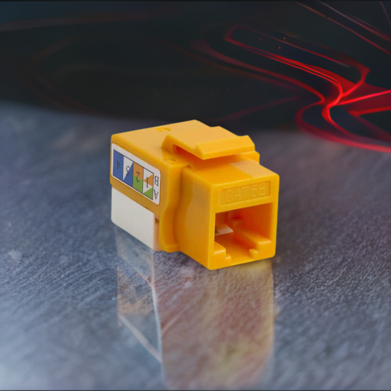 Load image into Gallery viewer, 4XEM Cat5e RJ45 Keystone Jack UTP 110-Type Yellow