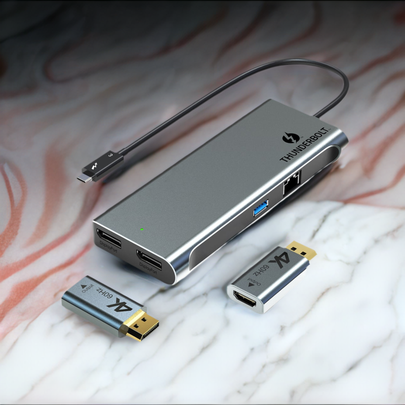 Load image into Gallery viewer, 4XEM Thunderbolt 3 Dual 4K DisplayPort Mini Docking Station