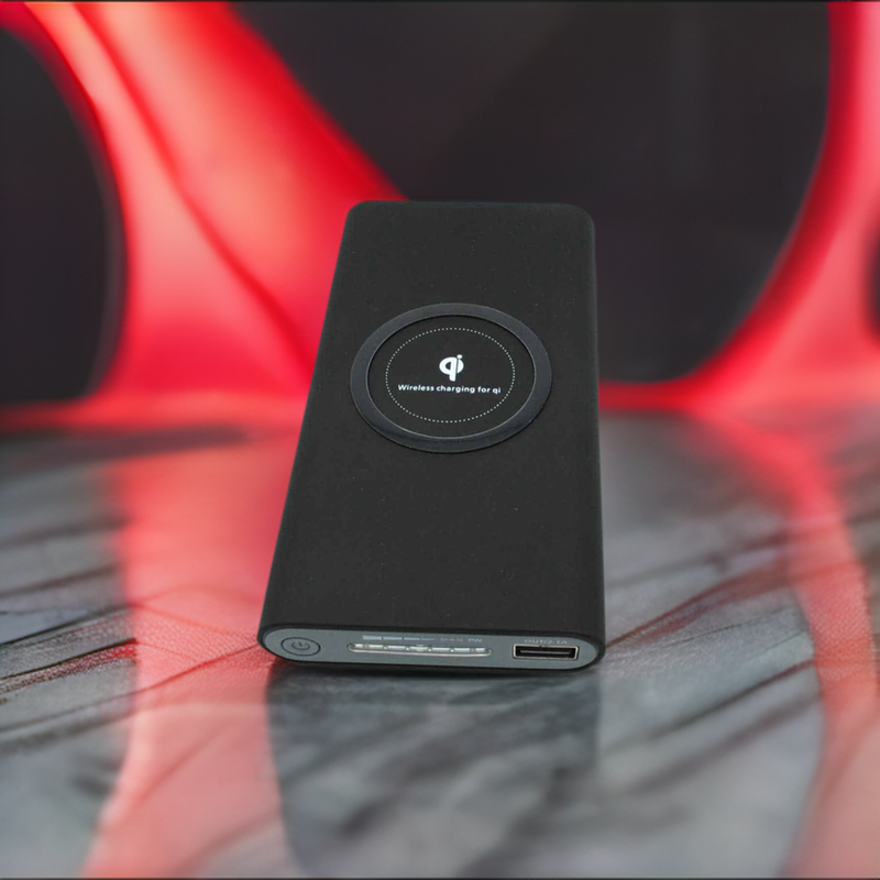 Load image into Gallery viewer, 4XEM Fast Wireless Charging Power Banks with a 10000mAh Capacity Black