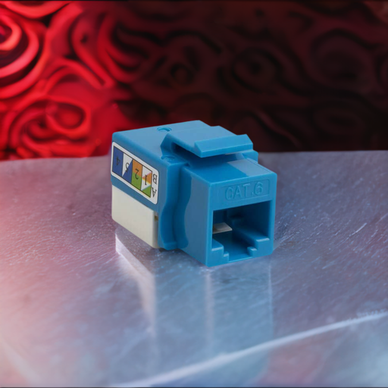 Load image into Gallery viewer, 4XEM 10 pack Cat6 RJ45 Keystone Jack UTP 110-Type Blue