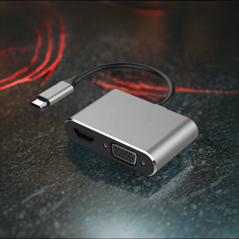 Load image into Gallery viewer, 4XEM VGA and HDMI 2-in-1 USB-C 4K Hub