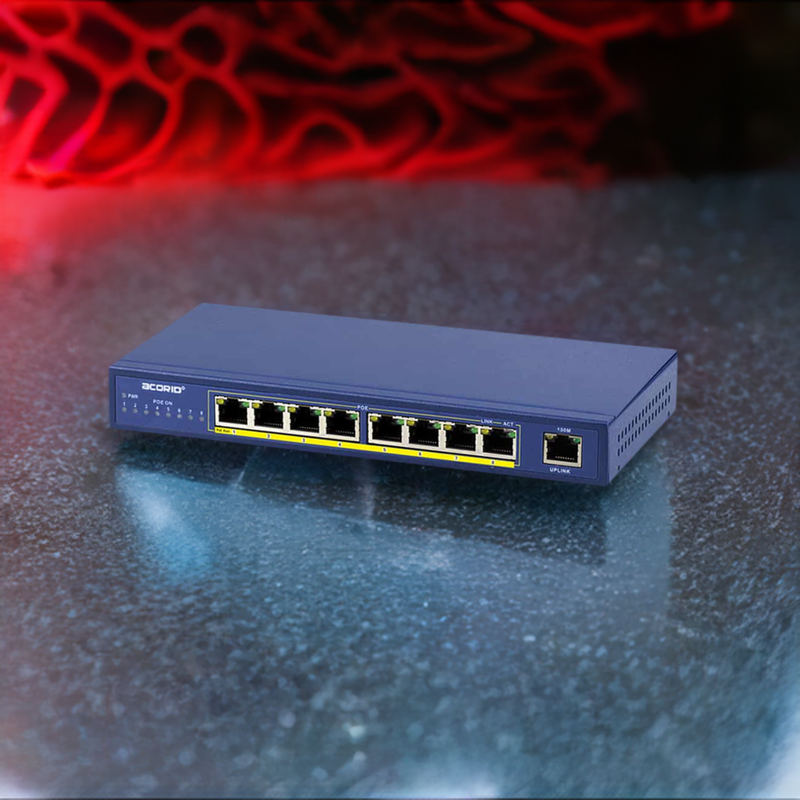 Load image into Gallery viewer, 4XEM Full 8-Port PoE 10/100Mbps Ethernet Switch