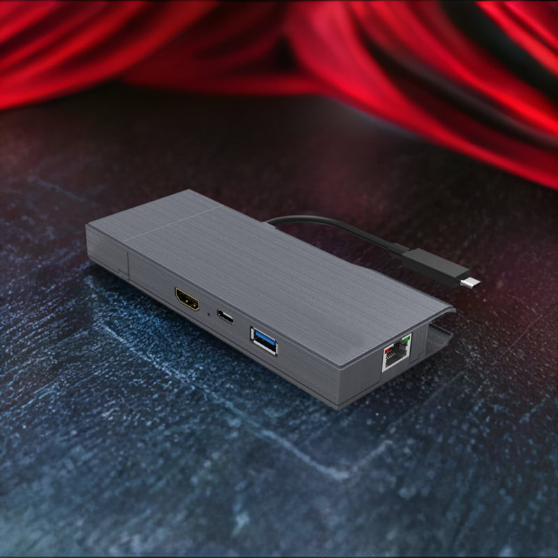 Load image into Gallery viewer, 4XEM USB-C Mini Docking Station with Gigabit Ethernet Port