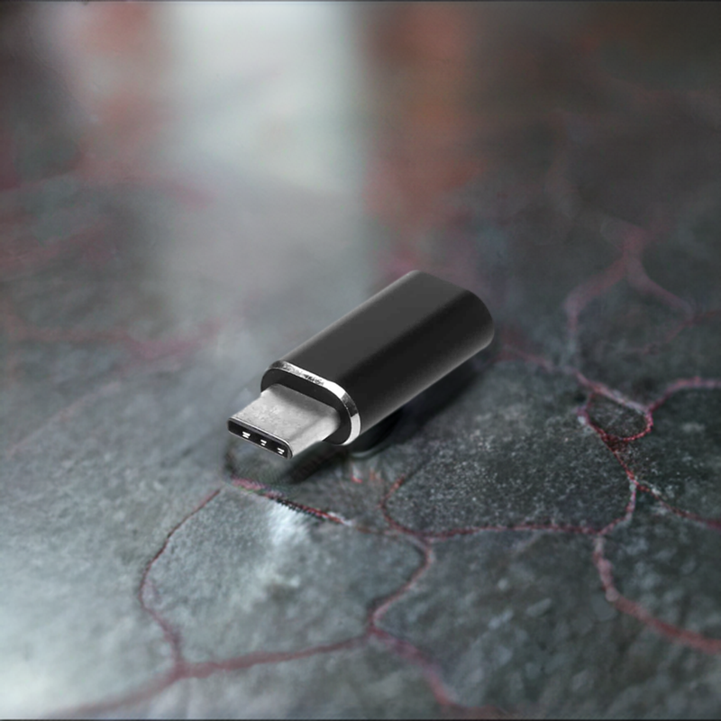 Load image into Gallery viewer, 4XEM USB-C Male to 8-Pin Female Adapter Black