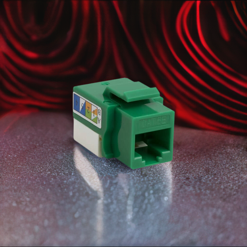 Load image into Gallery viewer, 4XEM 10 pack Cat5e RJ45 Keystone Jack UTP 110-Type (Green)