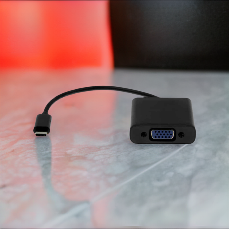 Load image into Gallery viewer, 4XEM USB-C to VGA Adapter-Black 10 inch