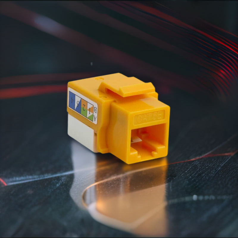 Load image into Gallery viewer, 4XEM 10 pack Cat5e RJ45 Keystone Jack UTP 110-Type (Yellow)