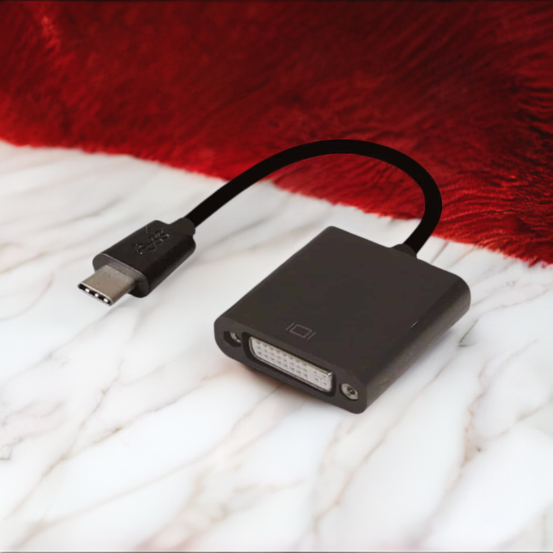 Load image into Gallery viewer, 4XEM 10 inch USB-C to DVI Adapter Black